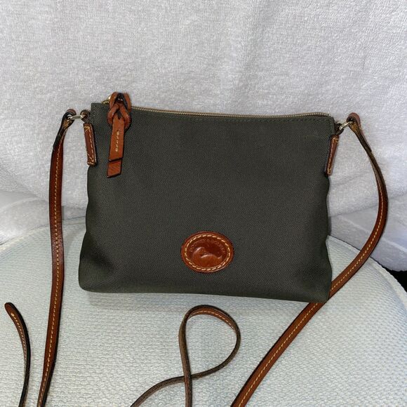 Dooney & Bourke Nylon Crossbody Pouchette Olive Green - Picture 1 of 11